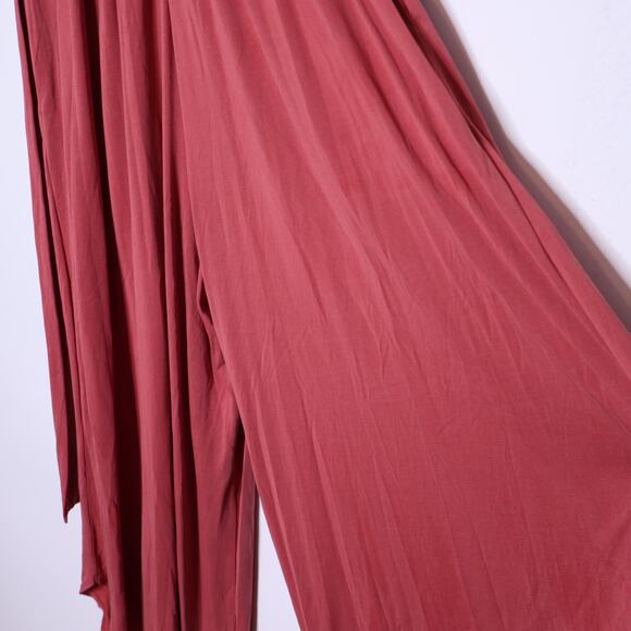 MOULINETTE SOEURS Eremita Halter Jumpsuit Dusty Rose Pleated Tie Back Women's XS - Picture 12 of 15